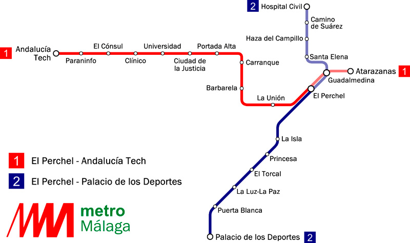 Plano metro malaga completo